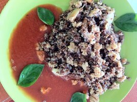 Crumble salé au quinoa